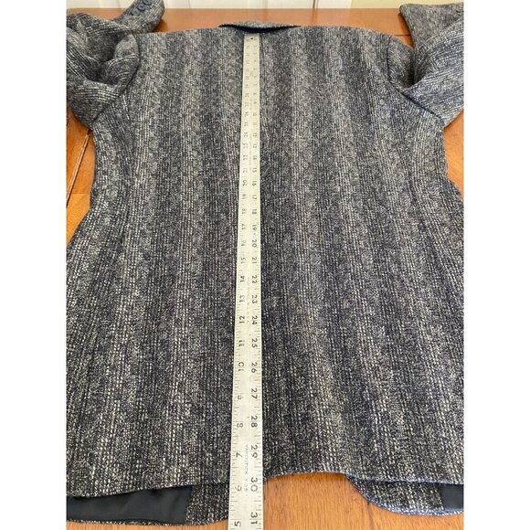 Veraci Vintage Men’s Wool Tweed Blazer Sz S Navy White Classic Academia Grandpa - Picture 14 of 16